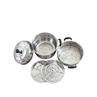 Bộ Nồi Hấp Inox 3 Tầng (Size 28cm)