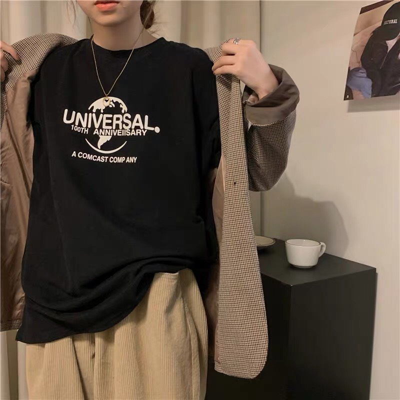 Áo thun UNIVERSAL Tay lỡ from rộng KL Unisex