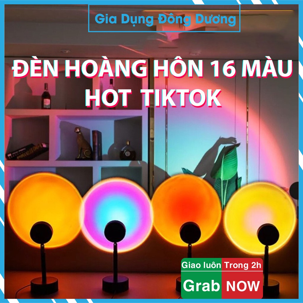 Đèn hoàng hôn 𝗦𝗜𝗘̂𝗨 𝗛𝗢́𝗧 𝗧𝗜𝗞𝗧𝗢𝗞 có mika chuyển đổi 16 màu,đèn led trang trí chụp ảnh quay video livestream rất đẹp