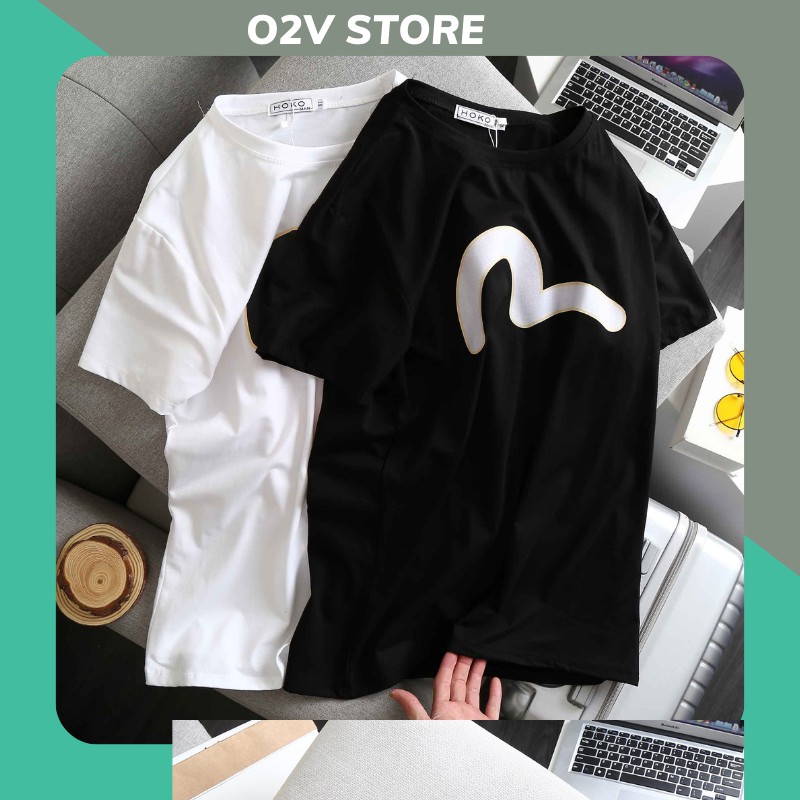 Áo thun polo cổ tròn in hình cực cool form cho nam và nữ O2V STORE T12