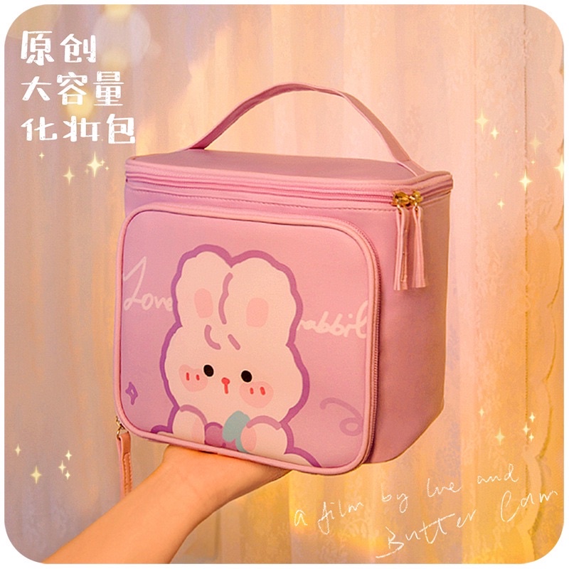 Túi đựng đồ mỹ phẩm hình hộp nhiều ngăn