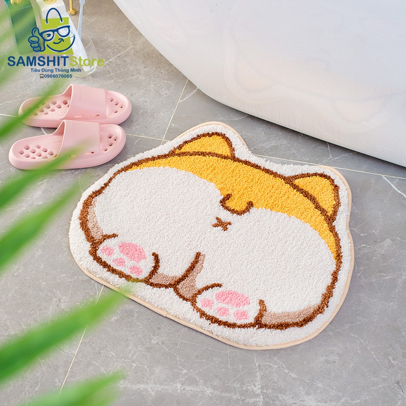 Thảm Chùi Chân Chống Trơn Trượt, Thảm Lót Chân Phòng Tắm, Cửa Ra Vào Phòng Khách, Phòng Ngủ Hình Thú Đáng Yêu - GD01