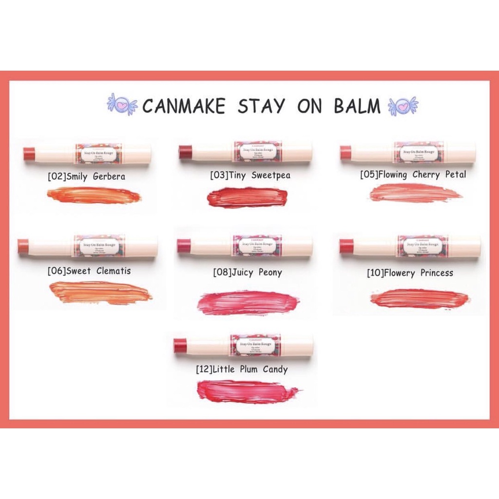 Son dưỡng có màu Canmake Stay On Balm Rough nội địa Nhật