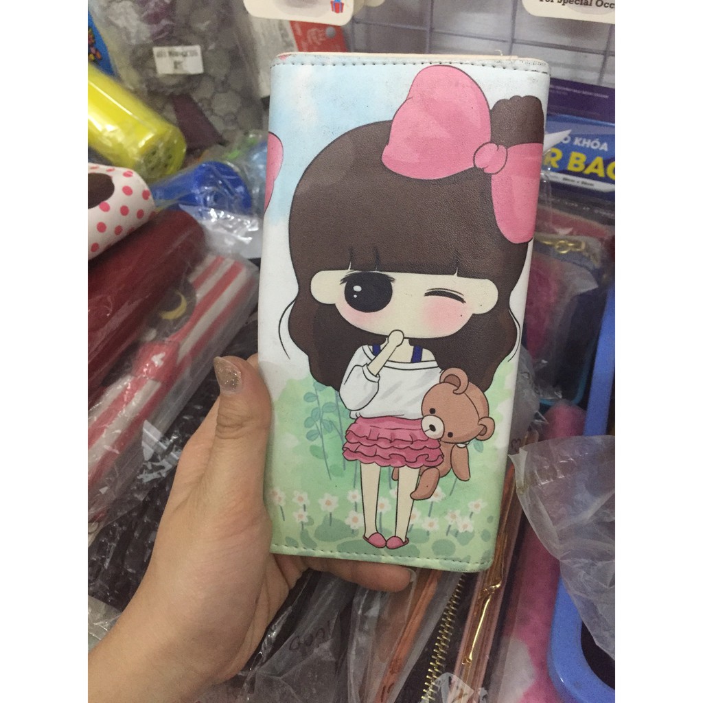 Bóp ví dài cầm tay cute cho nữ