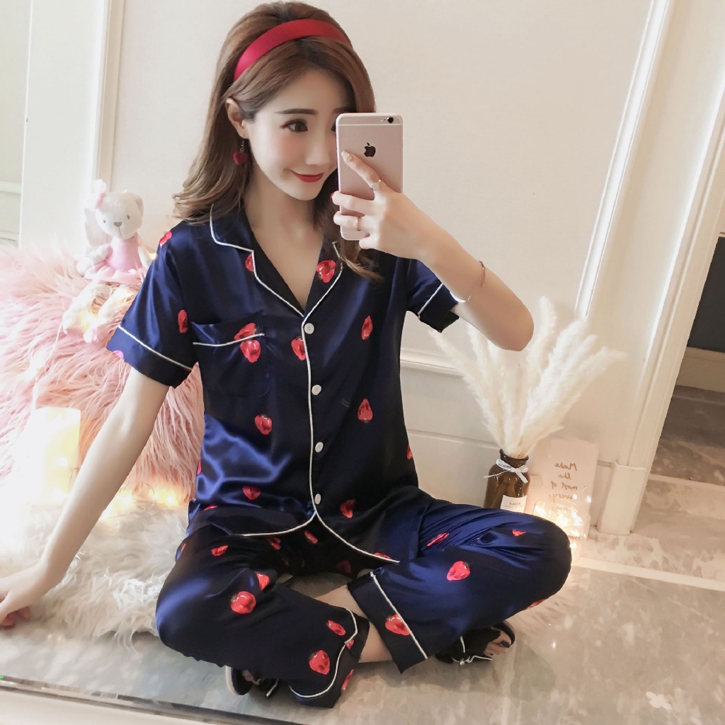 Bộ Đồ Ngủ Pijama Chất Lụa Satin Plus Size M-5XL