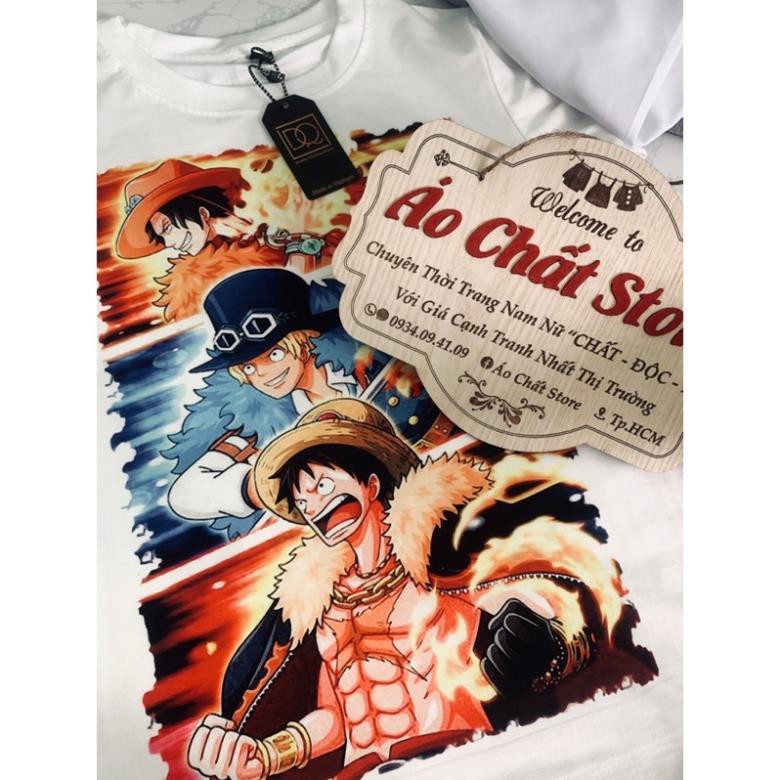 RẺ VÔ ĐỊCH- (ẢNH + CLIP THẬT) Áo thun Luffy, ACE, Sabo Vải Cotton Thái Mẫu Mới | Áo Phông One Piece Tshirt OP44