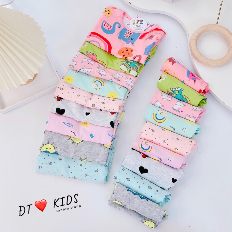 SALE!! Đồ ngủ cotton cho bé ❤️ freeship ❤️ bộ dài tay cho bé trai bé gái