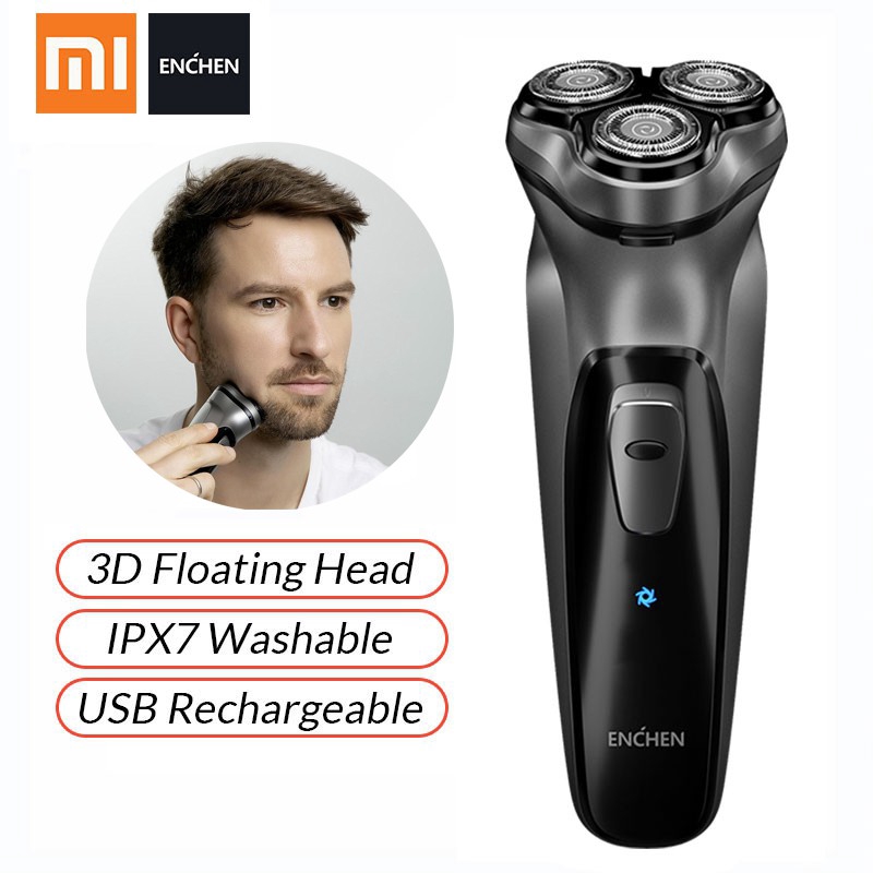 Máy Cạo Râu Điện Xiaomi Enchen BlackStone 3D Cổng Sạc USB Loại C