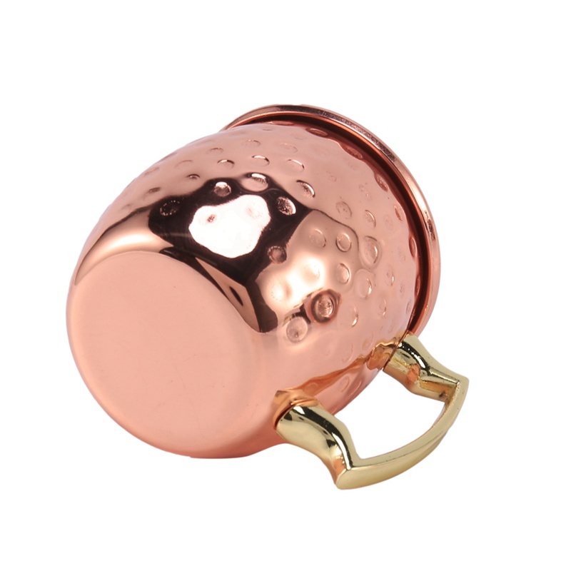 Set 4 Cốc Sứ Mini Bằng Thép Không Gỉ Mạ Đồng 2 Chế Độ