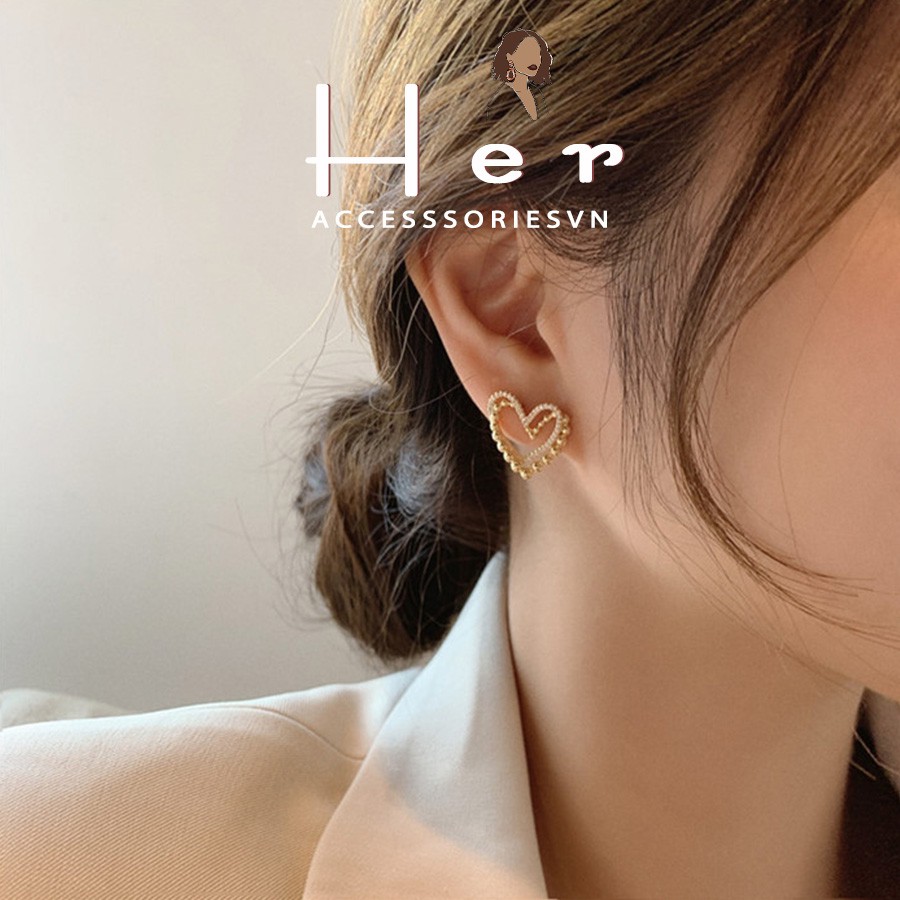 Bông tai đi biển hoa cúc màu sắc, chuôi xỏ bạc 925  Her Accessories H117