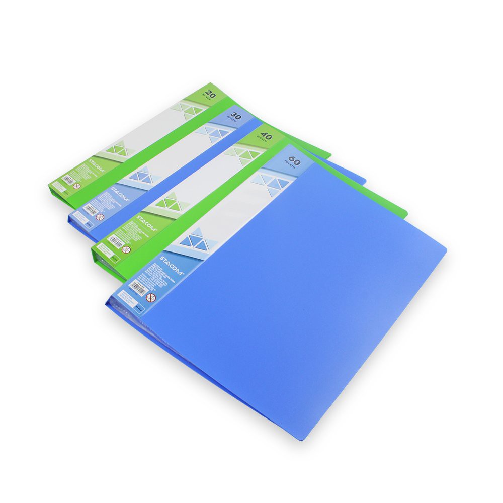 ( 5 Cái ) Cặp File Bìa Lá Stacom 20/40/60 Trang