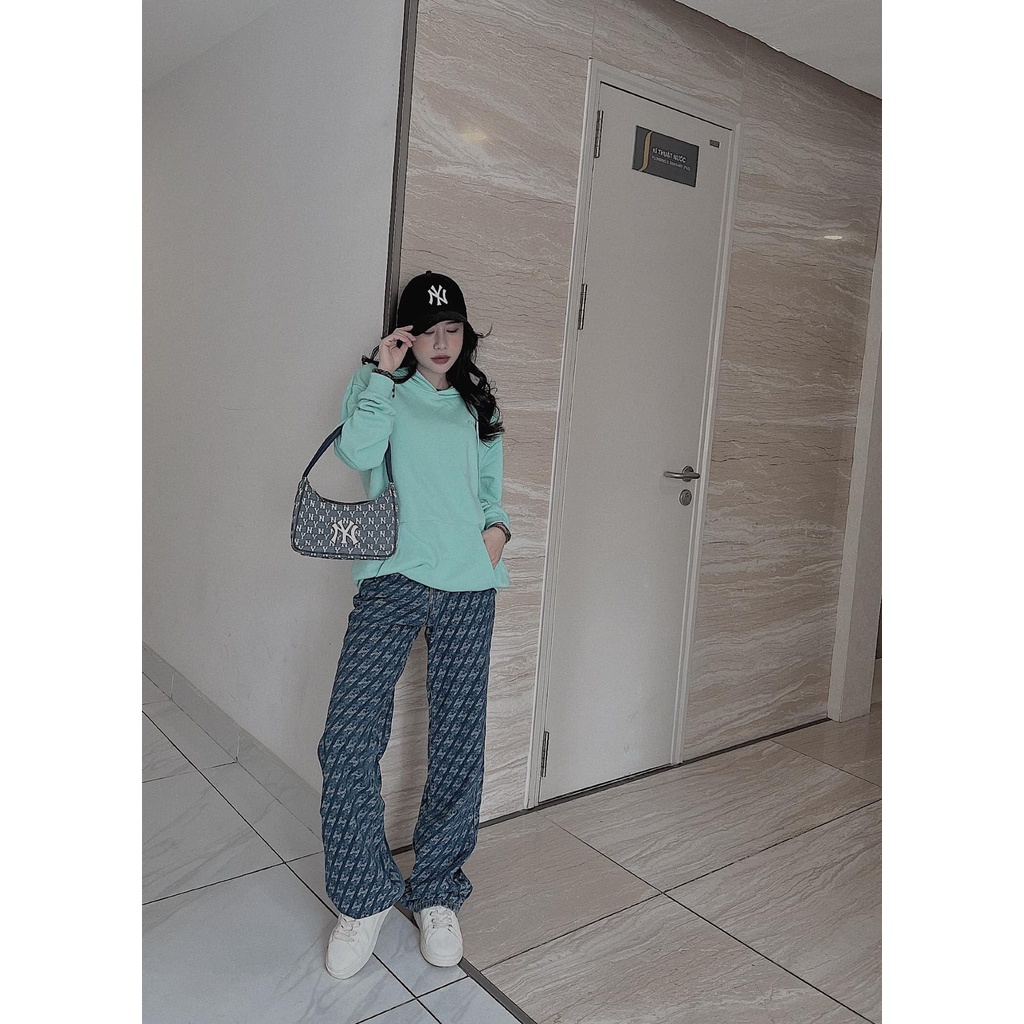 Mũ lưỡi trai NY đen logo thêu trắng chữ nhỏ cá tính dành cho cả nam và nữ full hộp để làm quà tặng