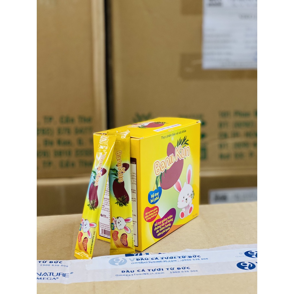 Siro ho Bổ phế Baniikun- 100% thảo dược- hộp 20 gói- 20x5ml