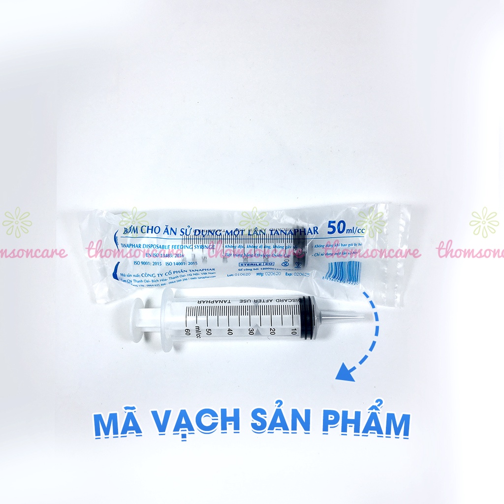 Bơm cho ăn tiệt trùng - dung tích 50ml trong gói riêng, sử dụng 1 lần