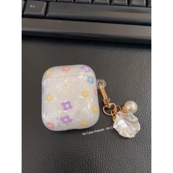 Case Airpods 1/2 /Pro Vỏ Ốp Tai Nghe Hình Bông Hoa Kèm Móc Khoá Xinh - Mr.Case Airpods