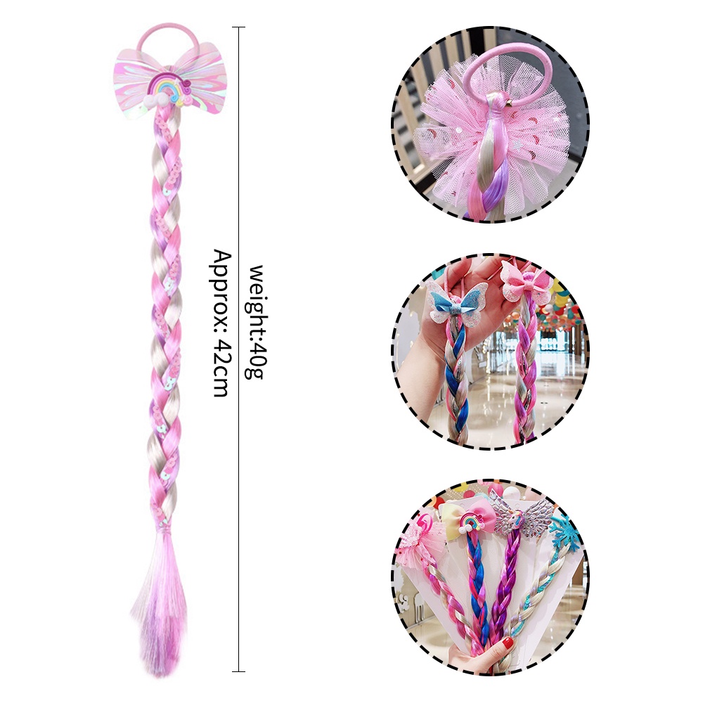 Dây buộc tóc KIDSBOWS trang trí tóc giả đính kim tuyến lấp lánh nhiều màu sắc thời trang