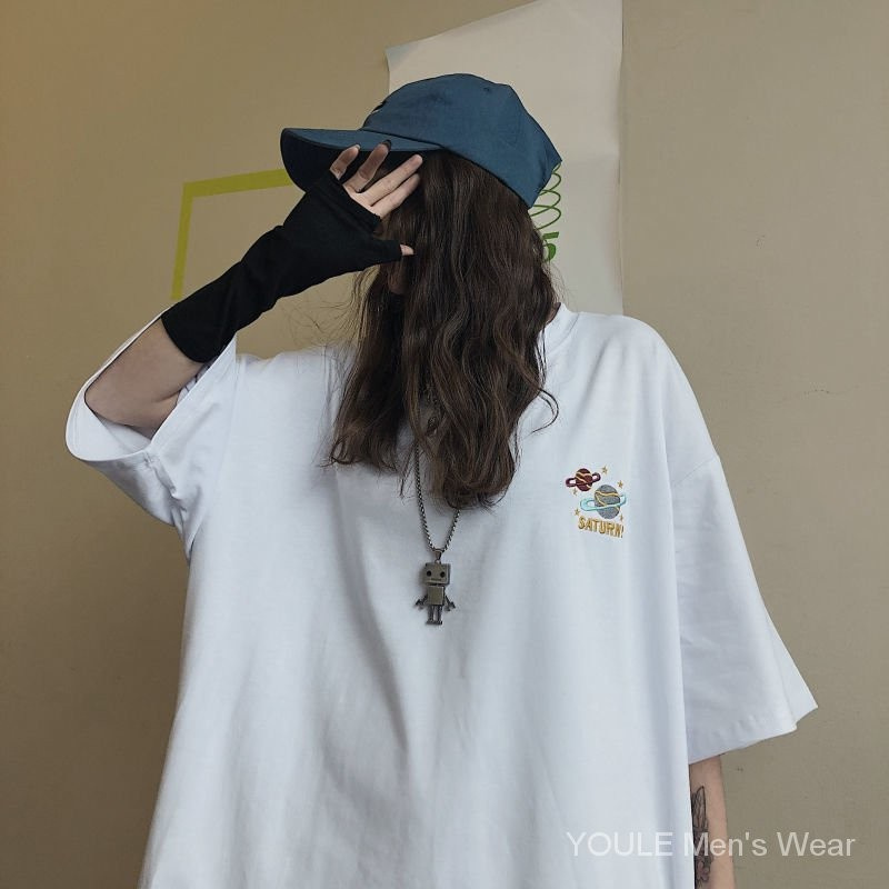 Áo thun ngắn tay dáng rộng in hình Zorb phong cách Hàn Quốc retro dành cho cặp đôi | BigBuy360 - bigbuy360.vn