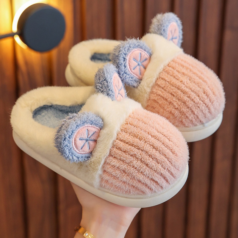 (TH25) Dép Bông Trẻ Em, Dép Lông Cho Bé Họa Tiết Đáng Yêu