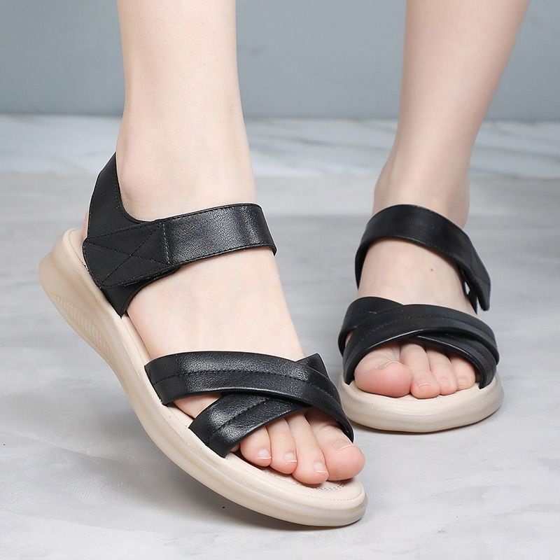 Xăng đan Da Đế Mềm Chống Trượt Thoải Mái Thời Trang Đi Biển Cho Nữ
