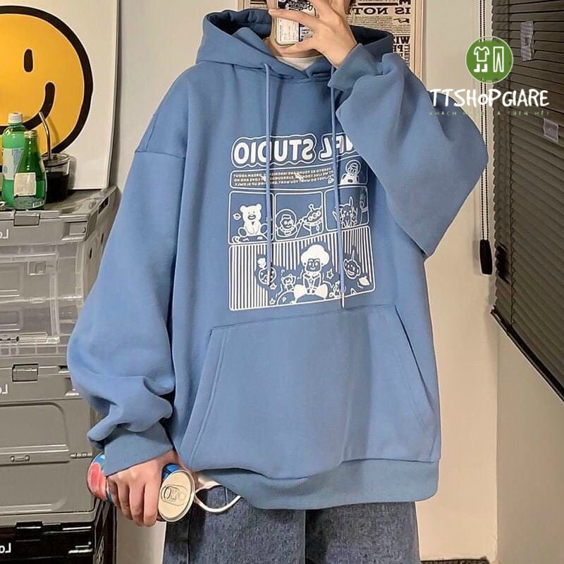 Áo hoodie vải nỉ, sweat hàn quốc vải dày dặn, bao đẹp, bao chất