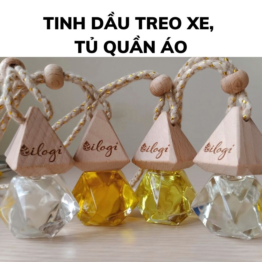 [15 mùi hương] Tinh dầu thiên nhiên Oilogi tạo hương thơm, đuổi côn trùng, thư giãn, giải cảm, dưỡng tóc, treo xe