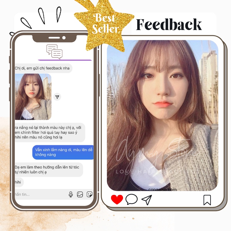 Thuốc nhuộm tóc NÂU HẠT DẺ không tẩy tại nhà chính hãng AYMY