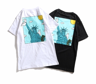 RIPNDIP Áo Thun Ngắn Tay In Hình Tượng Nữ Thần Tự Do Độc Đáo