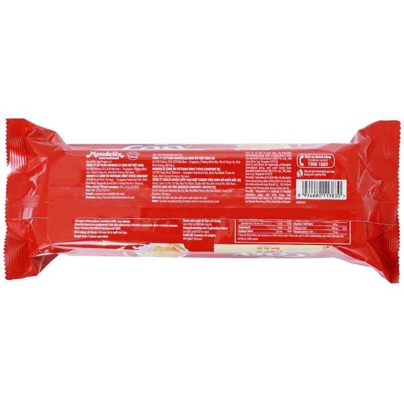 BÁNH QUY SỮA KINH ĐÔ 144g