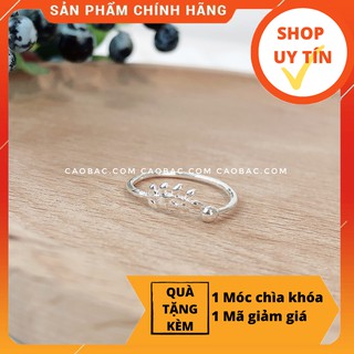 Nhẫn bạc ta basic👑💋freeship👑💋nhập mã giảm 10k👑💋 nhẫn lá thưa