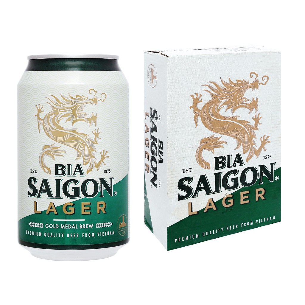 [ EXP:2022-07-29 ] Thùng 24 lon bia Sài Gòn Lager 330ml/lon