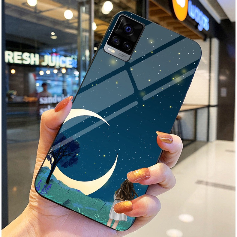 Ốp Lưng VIVO V20, V20 SE, V21 5G, Y21,Y21S,Y33s,T1x Ốp kính bóng cao cấp Phi Hành Gia