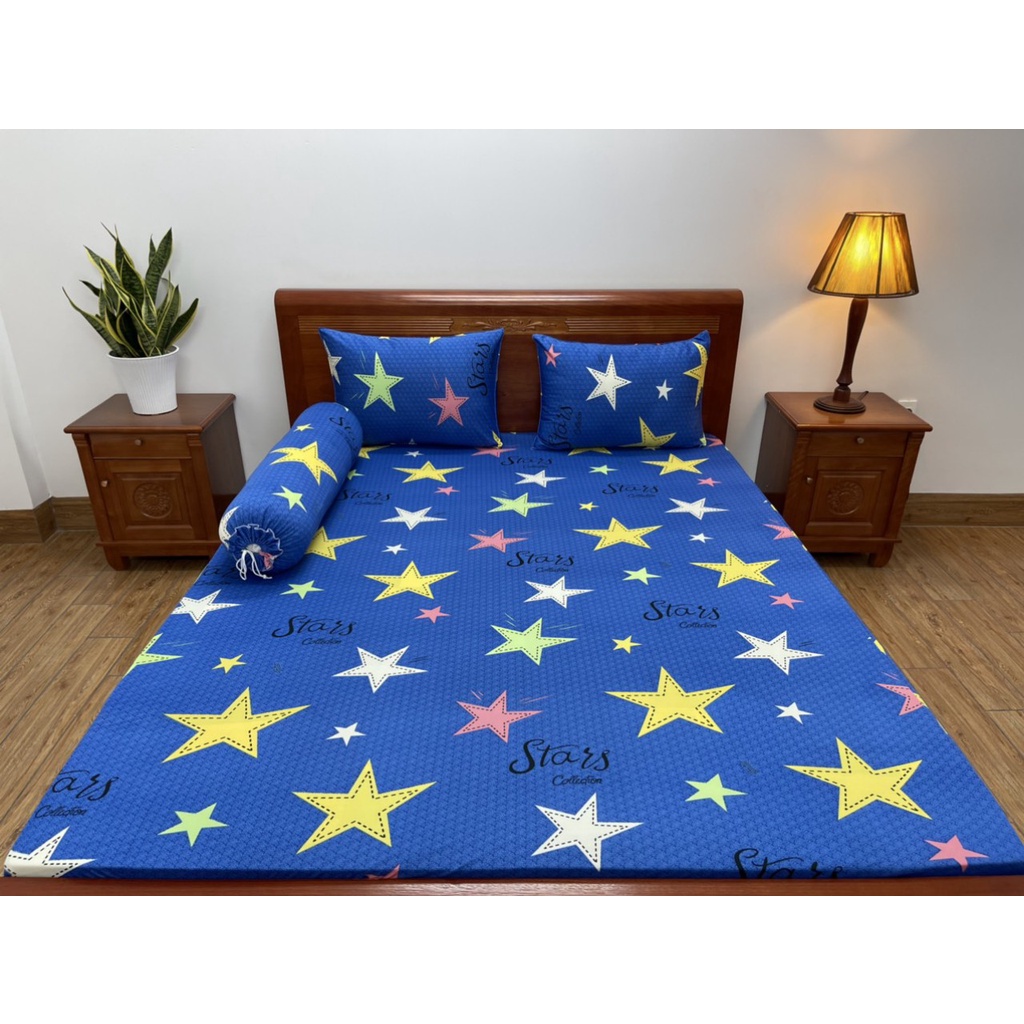 Bộ ra thun lạnh in 3D Thun lạnh hoặc ga lẻ kích thước 2.2*2m nệm cao 20cm