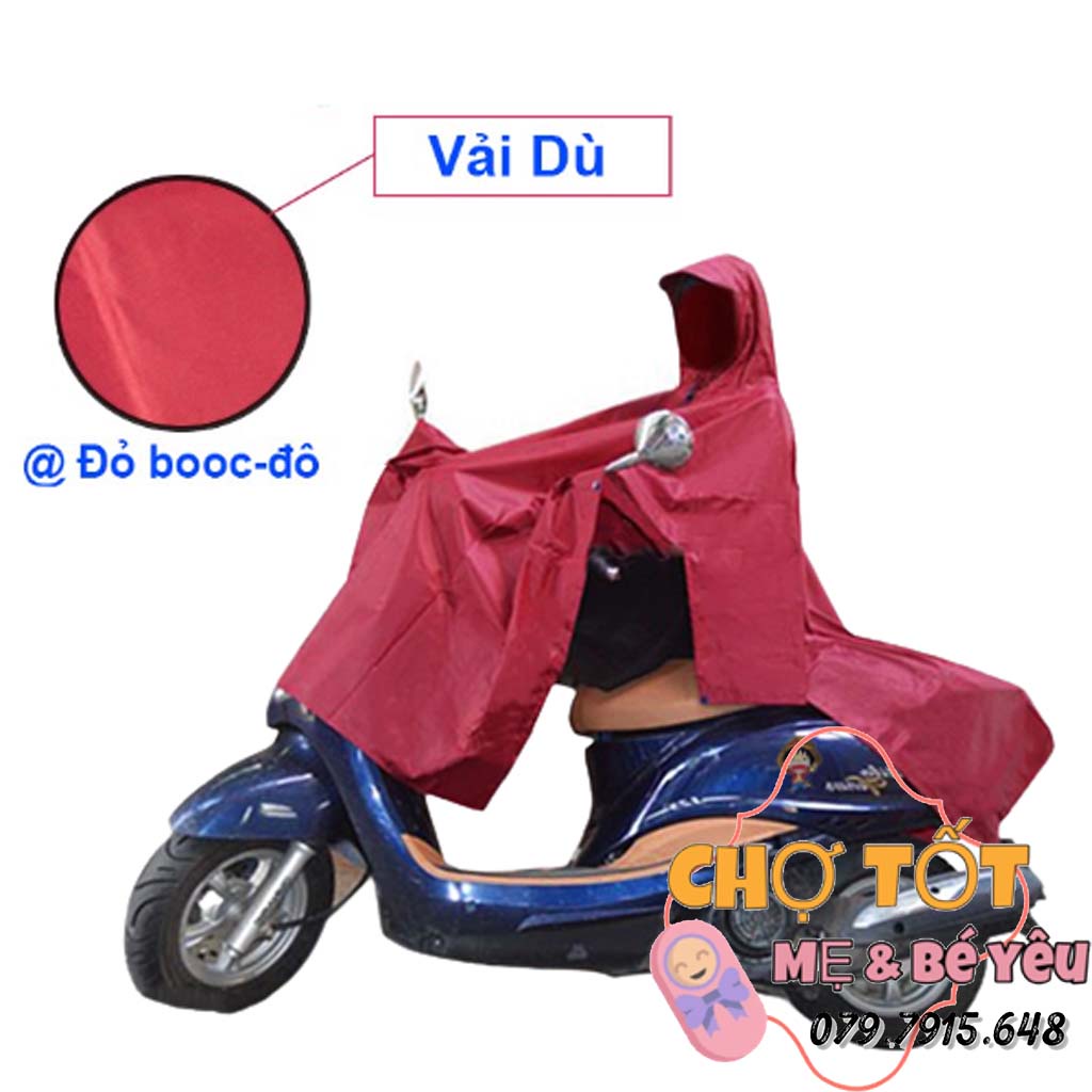 Áo Mưa Vải Dù Xẻ Tà Cánh Dơi Loại Tốt Dai Bền Rộng ( nhiều màu)