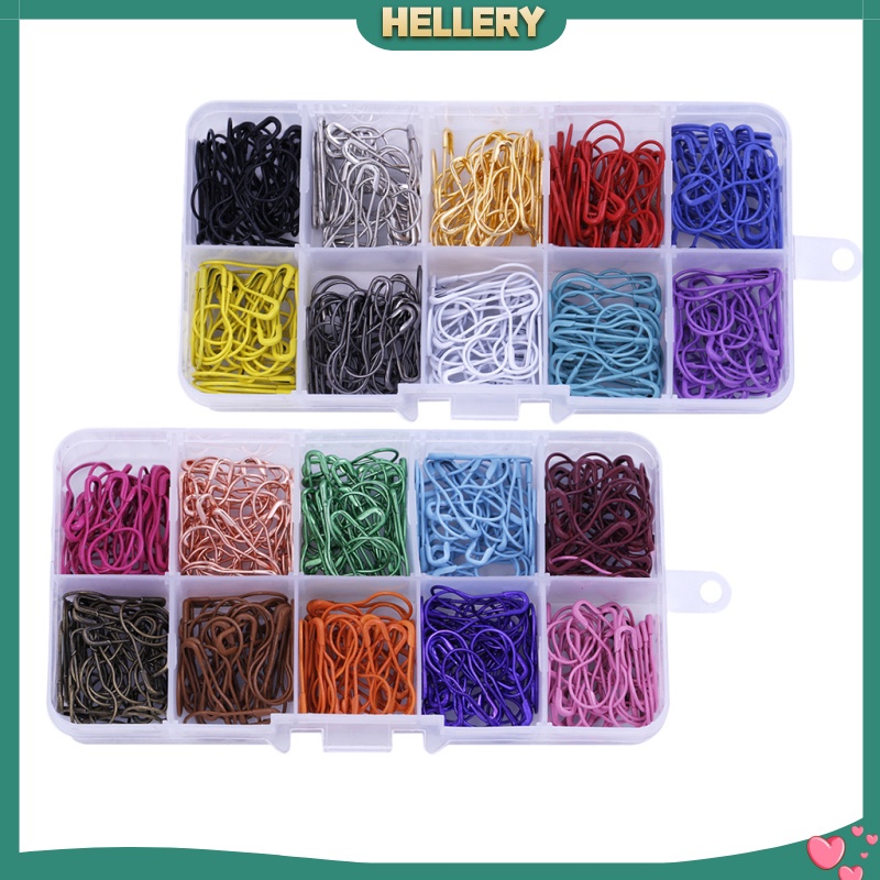 [HelleryVN] Hộp 600 Kẹp Kim Loại Hình Quả Bầu Dùng Trong Hộp Đựng Kim Loại