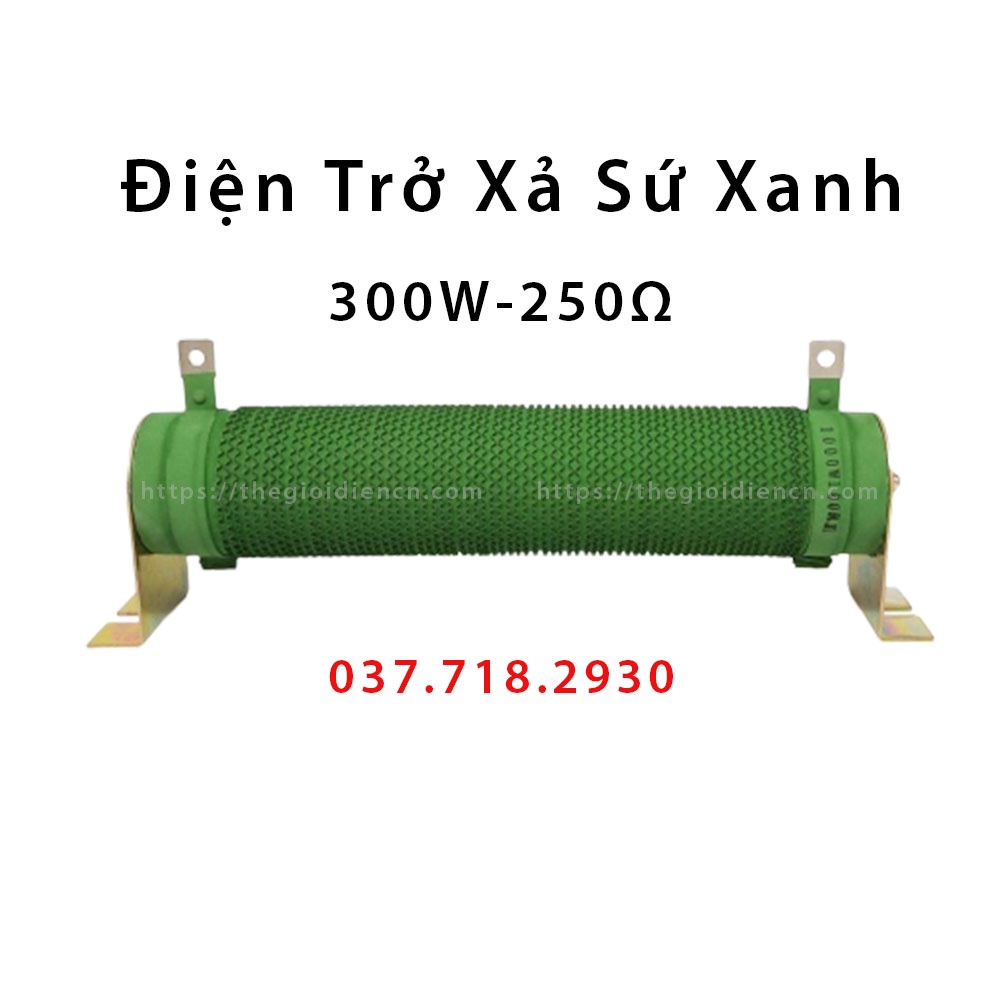 Điện trở xả biến tần loại 300W-250 Ohm,500W-70Ohm, 800W-50 Ohm, 1000W-70 Ohm, 3000W-70R, Điện trở xả sứ xanh