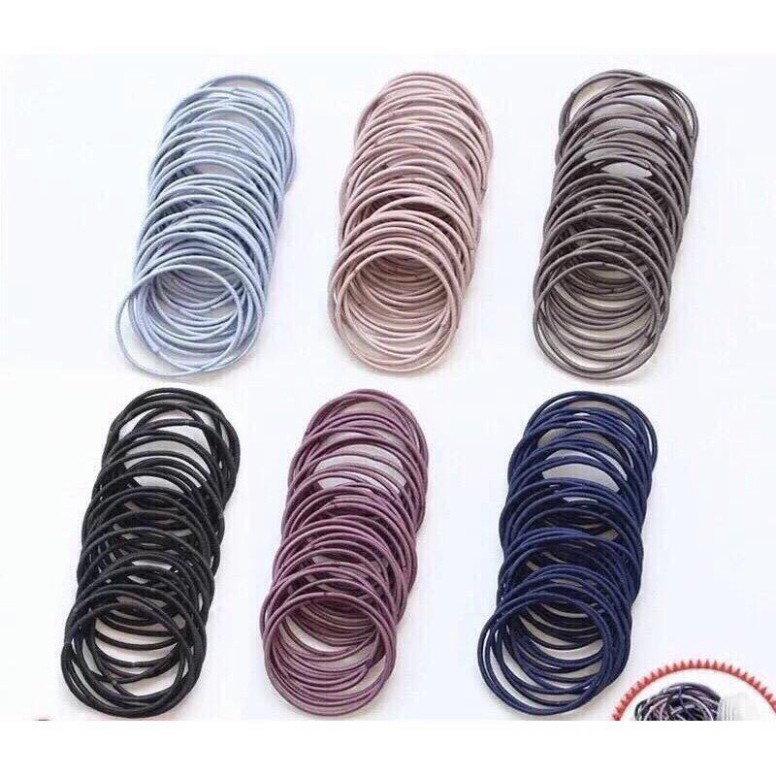 Set 5 Chun (Nịt) Buộc Tóc Nhiều màu Siêu Dai