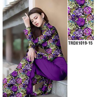 [SIÊU HOT] VẢI ÁO DÀI IN 3D HỌA TIẾT LẠ, CHẤT LỤA  LATIN, MỀM MỊN