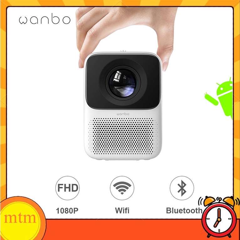 Máy chiếu không dây Wanbo T2 MAX / FREE, kết nối không dây WIFI, phần mềm cài đặt sẵn có thể kết nối Internet