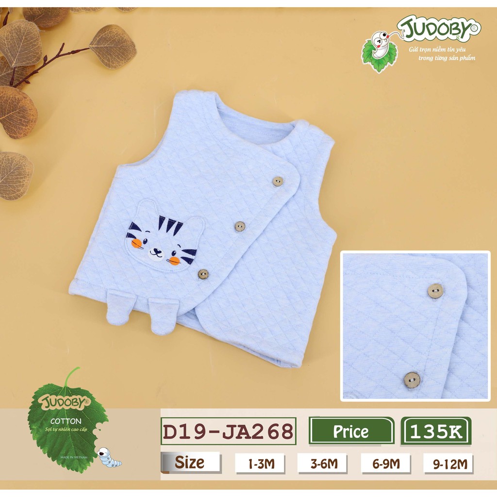 Judoby - Áo gile cài lệch chất dày(3-12m) 268