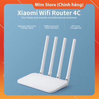 Bộ phát wifi Xiaomi 4C Router có Repeater kích sóng Wifi Nội Địa chính hãng APP TIẾNG ANH