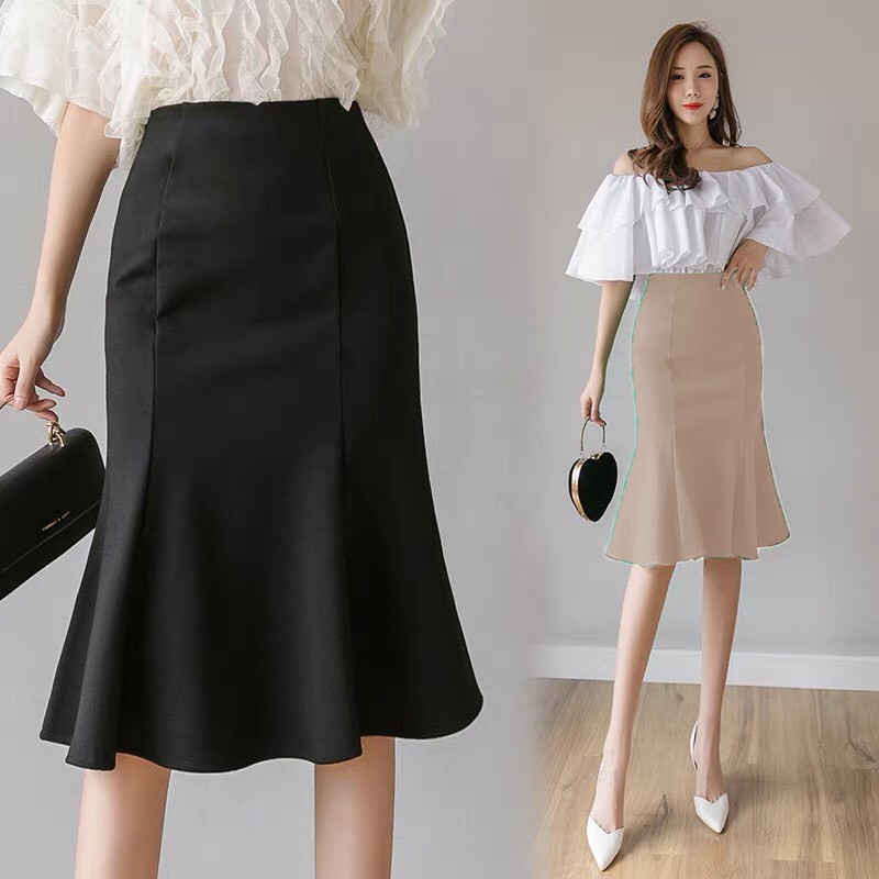 Chân Váy Đuôi Cá Dáng Dài Qua Gối , Đuôi Cá 3 mảnh siêu hot d68cm