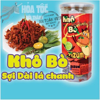Món mới ngon Khô bò sợi dài lá chanh ZiZum 300g, đồ ăn vặt Hà Nội, vừa ngon vừa rẻ , hũ pét siêu đẹp đắc sản