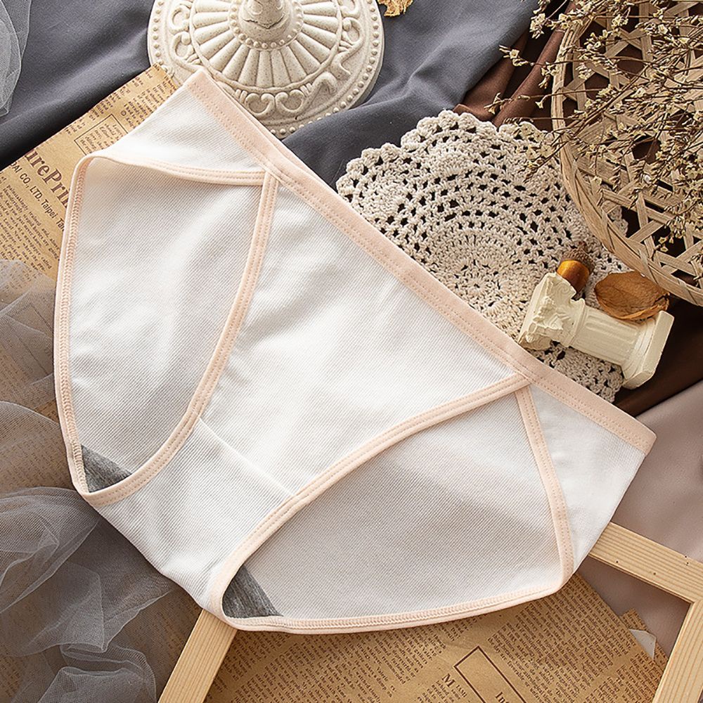 Quần lót cotton mềm lưng thấp màu trơn thoáng khí phong cách thể thao thời trang cho nữ