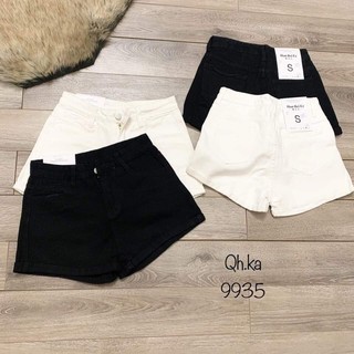 Quần short bò Mango hai màu đen trắng