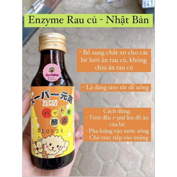 Enzyme Rau củ bổ sung chất xơ cho chó mèo