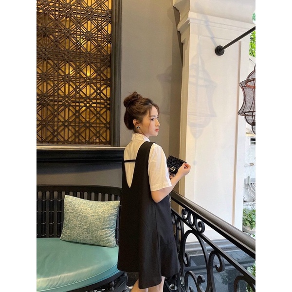 Set bộ gồm yếm và áo sơ mi