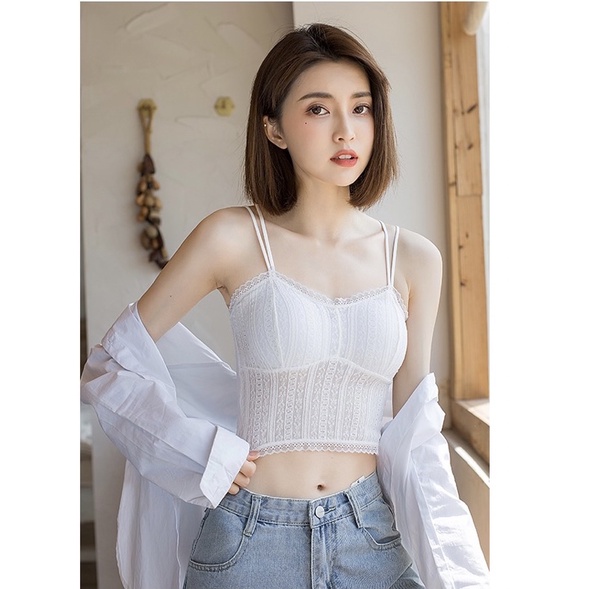 Áo Lót Ren - Áo Ngực Bra Ren 2 Dây Không Gọng Công Chúa Siêu Dễ Thương 995