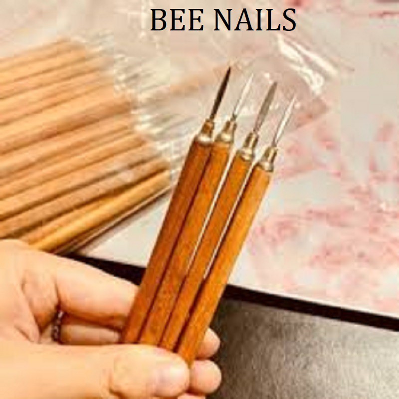 Cây lấy khóe móng cán gỗ, dụng cụ nails BEE NAILS shop