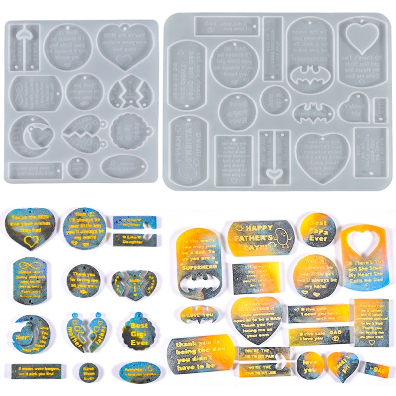 ✿ Set 1 / 2 Khuôn Silicone Làm Đồ Thủ Công Đa Năng Tiện Dụng Hình Tròn / Trái Tim