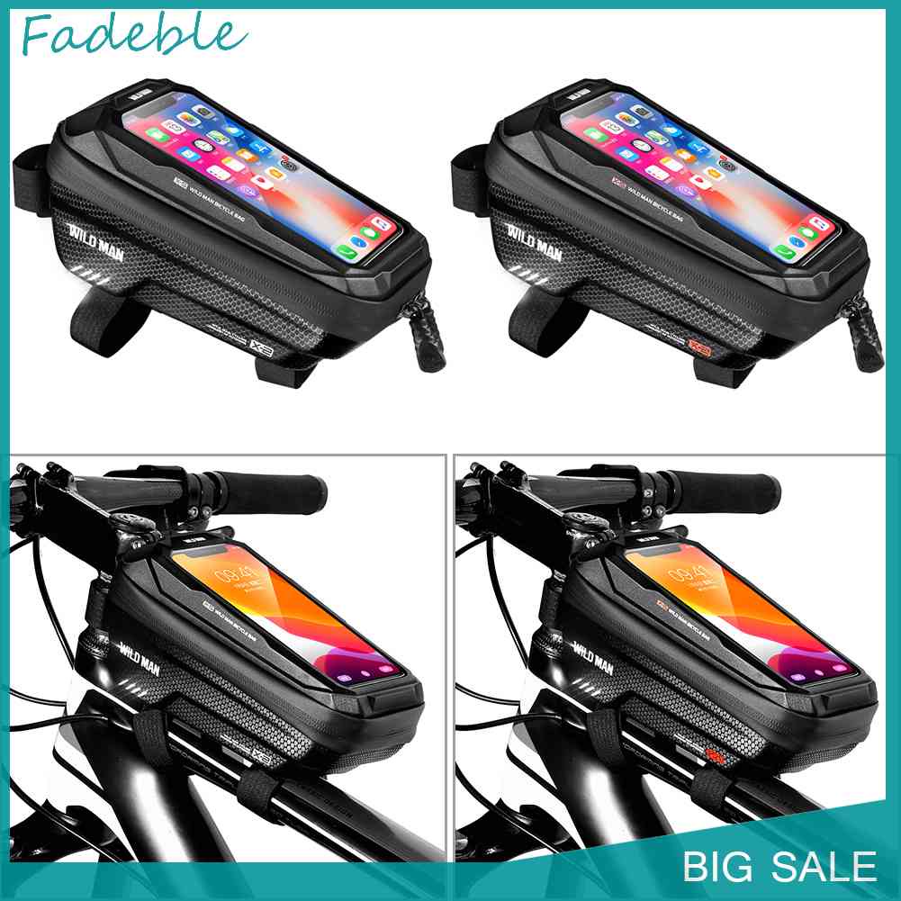 Túi Ống Cứng Chống Thấm Nước Có Ngăn Đựng Điện Thoại Cảm Ứng Màn Hình Cho Xe Đạp Ốp